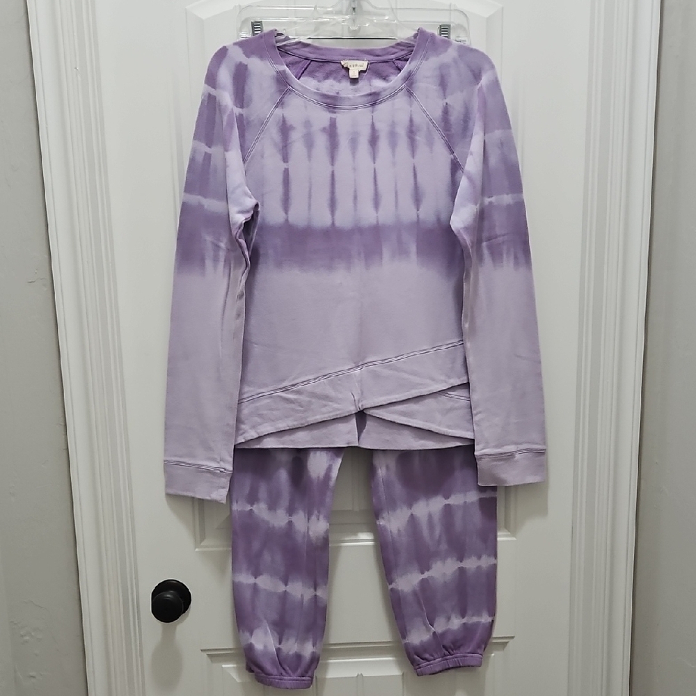 Hem & Thread Fleece Tie Dye Sweatshirt & Jogger Pant Set